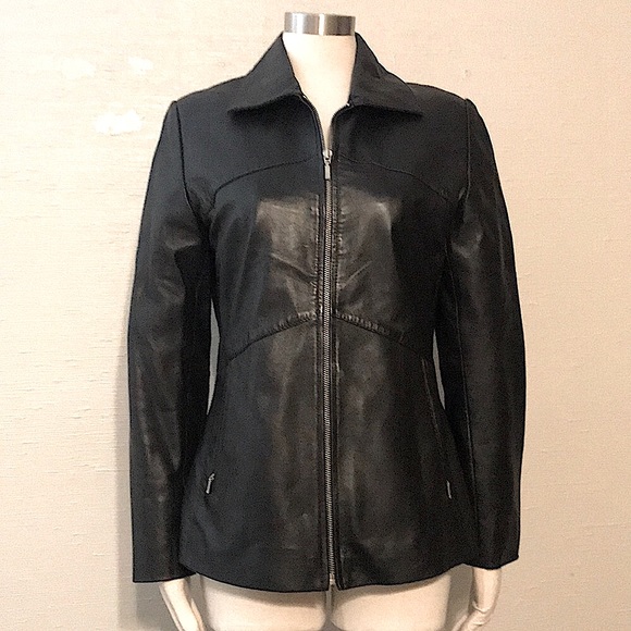 Y2K Vintage 100% Leather Jacket - Picture 1 of 6